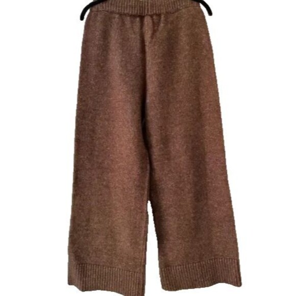 MATE THE LABEL WOMEN'S ALPACA SWEATER WIDE LEG PANTS CSN BROWN NWT M $298 - Picture 4 of 6